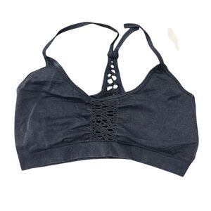 BKE Women's Lace Detail Bralette - Blue size small